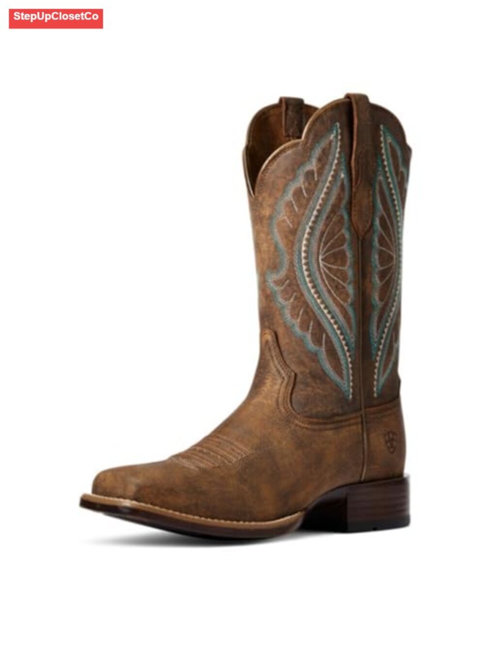 Full-Grain Leather Western Boot Wide Square Toe Equestrian Work